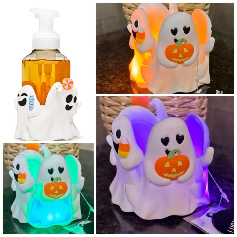 Bath & Body Works Light Up Ghost Color Changing Foaming Hand Soap Holder NEW